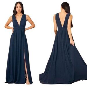 Lulus Heavenly Hues Maxi Dress XS Chiffon Wedding Evening Prom Formal Gala NWT